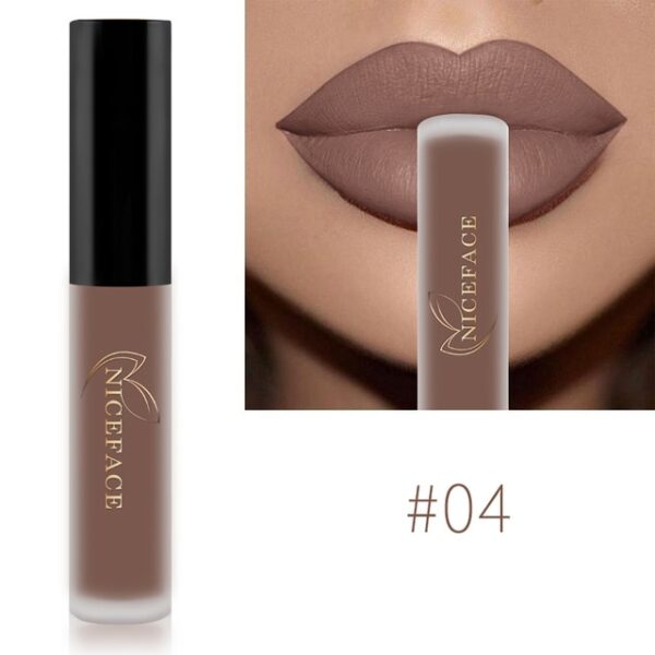 Batom Líquido-Niceface Matte Nude Impermeável, Brilho Labial, Hidratante, Lipgloss de Longa Duração, Labial, 34 Cores - Image 21