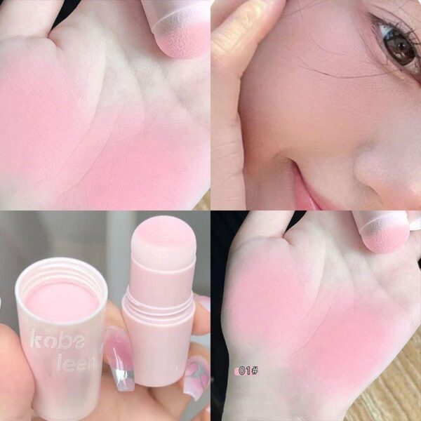 Batom duplo Blush Stick, Multi-Purpose, Duráveis, Brilhante Lábios, Bálsamo Bochecha, Esponja Facial, Coreano - Image 15