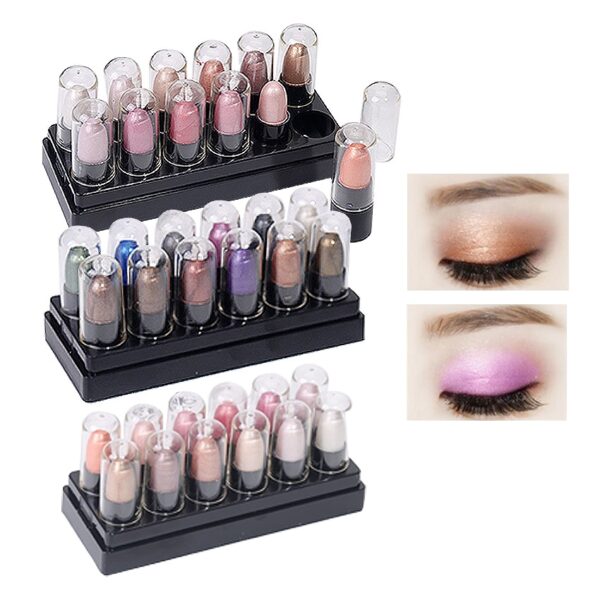 Sombra Waterproof Glitter Eyeshadow Pencil Set, Long Lasting, Fluorescente, Eye Shadow Makeup Tool, 12 cores