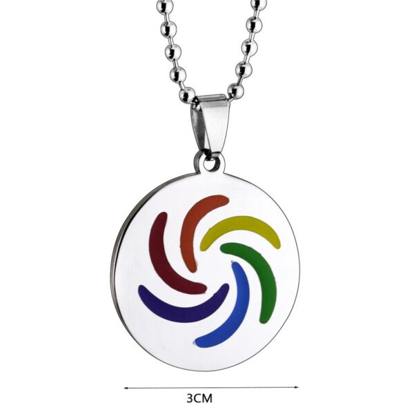 Colar com pingente LGBTQ de dupla camada para homens e mulheres, arco-íris, amor, orgulho gay - Image 6
