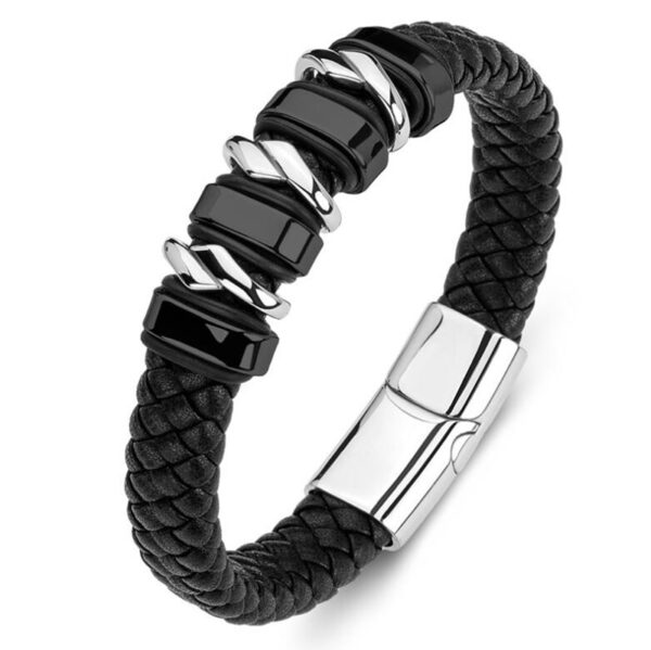 Pulseira de couro trançado à mão para homens e mulheres, cruz simples e delicada, amuletos cristãos - Image 34