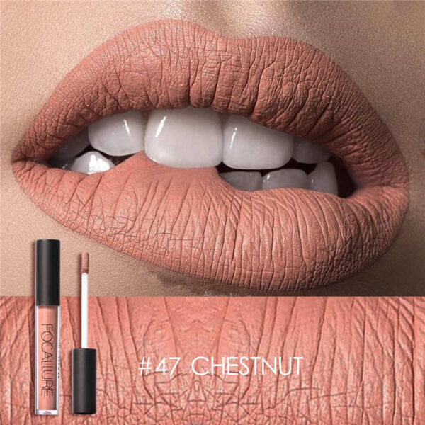 Batom líquido impermeável Focallure, Red Velvet Lip Tint, Nude Matte, Maquiagem Colorida - Image 4