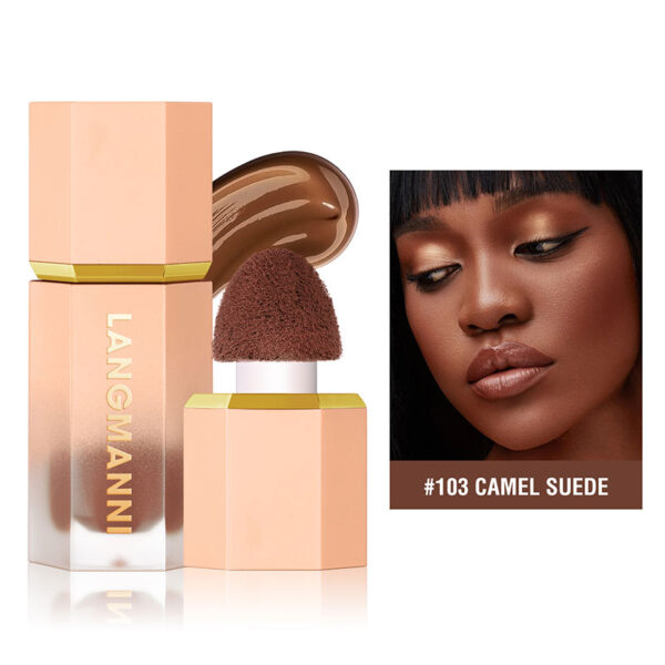 Blush Stick Impermeável Facial Natural Cheek Rouge 14 Cores Silky Smooth Bochecha Tint Líquido Rosto Blush, com Esponja - Image 2