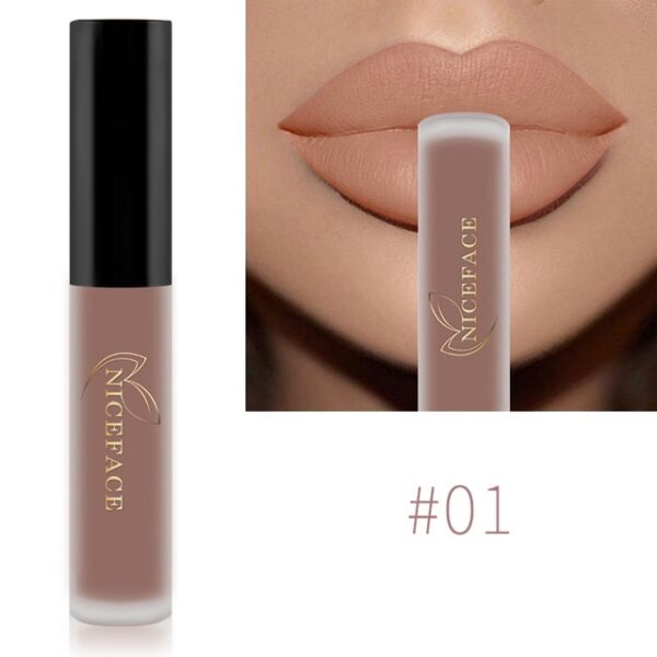 Batom Líquido-Niceface Matte Nude Impermeável, Brilho Labial, Hidratante, Lipgloss de Longa Duração, Labial, 34 Cores - Image 31