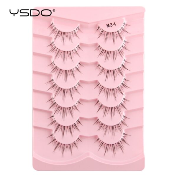 Cílios Manga YSDO Mink 3D Natural, Wispy, Falsos, Reutilizáveis, Estilo Coreano, 3 Pares, 5 Pares, 7 Pares - Image 12