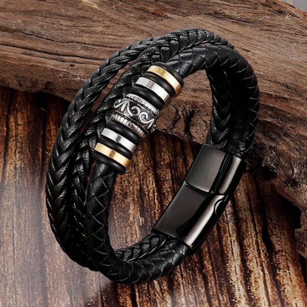 Pulseira de couro trançado à mão para homens e mulheres, cruz simples e delicada, amuletos cristãos - Image 35