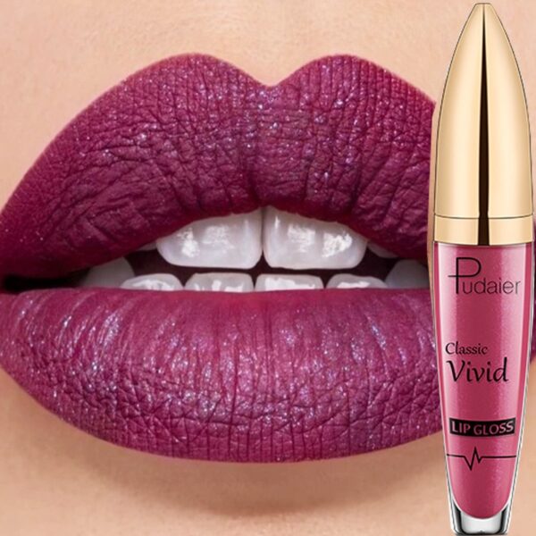Batom Diamante brilho perolado brilho labial à prova waterproof água de longa duração fosco brilho - Image 4