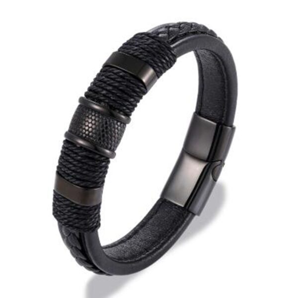 Pulseira de couro trançado à mão para homens e mulheres, cruz simples e delicada, amuletos cristãos - Image 15