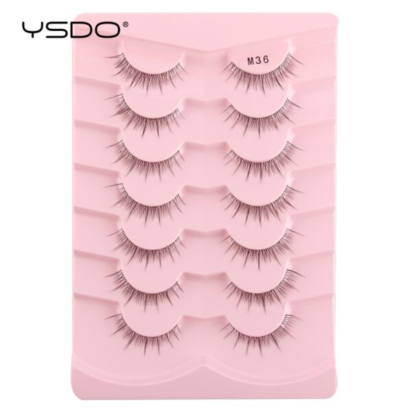 Cílios Manga YSDO Mink 3D Natural, Wispy, Falsos, Reutilizáveis, Estilo Coreano, 3 Pares, 5 Pares, 7 Pares - Image 32