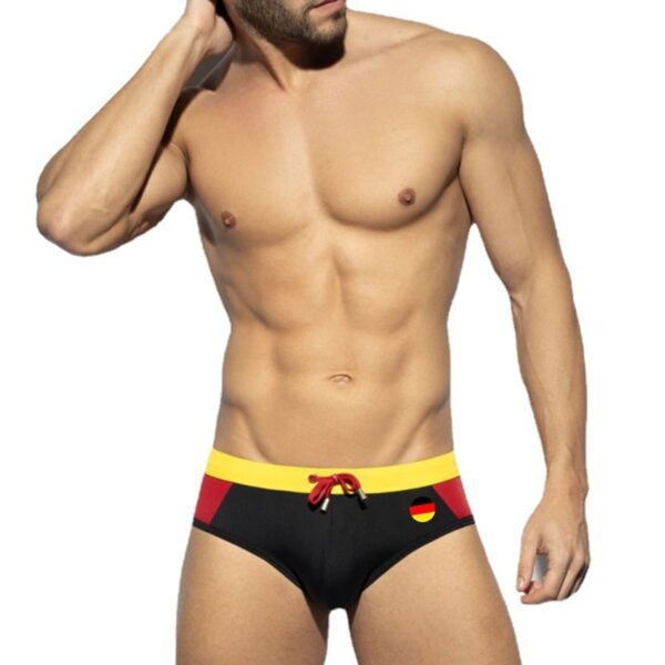 Sunga masculina banho Nova Bandeira Swimwear, Sexy Push Up Pad Swimsuit,  Praia Surf Banho, Curto, UXH - Image 14
