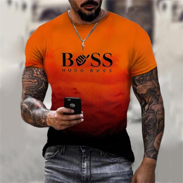 Camiseta solta de manga curta masculina, com decote O, estampada em 3D, respirável, casual, série juvenil, moda, verão - Image 12