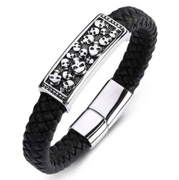 Pulseira de couro trançado à mão para homens e mulheres, cruz simples e delicada, amuletos cristãos - Image 33