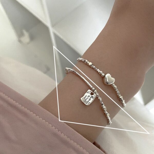 Pulseira feminina-VENTFILLE 925 Sterling Silver Pearls Bambu Knots, Coreano - Image 27