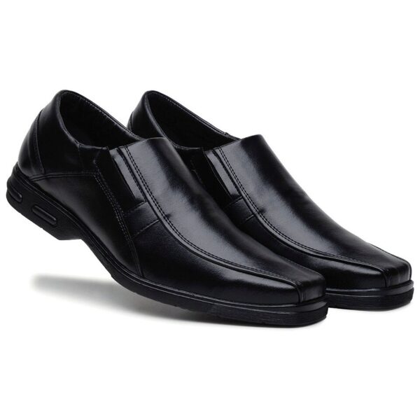 Sapatos Masculino Social Bico Quadrado Confortável Sapataria Bertelli