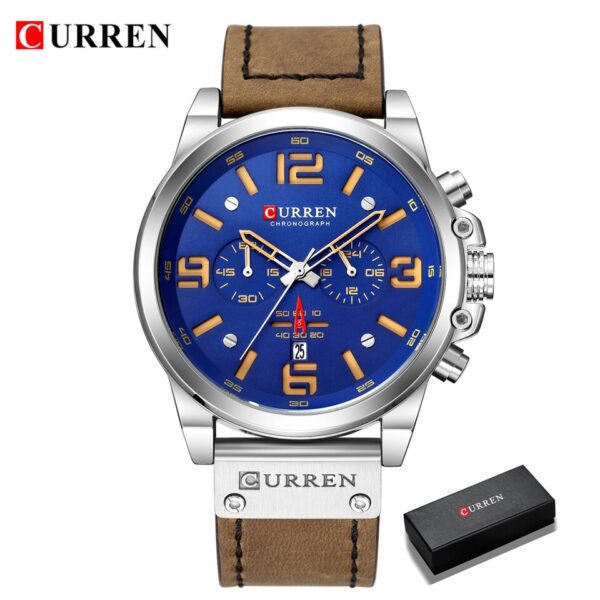 Relógios de pulso masculino, Curren, marca superior, luxo, moda, quartzo, com data, negócios, esporte, para homens - Image 8