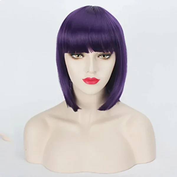 Perucas curta de cabelo sintético, Hairjoy, fibra resistente ao calor, branco puro, traje de festa - Image 15