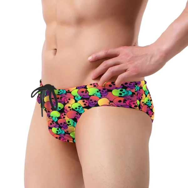 Sungas masculina, do crânio do açúcar, homem sexy, maiôs de natação briefs surf troncos homme nadar - Image 4