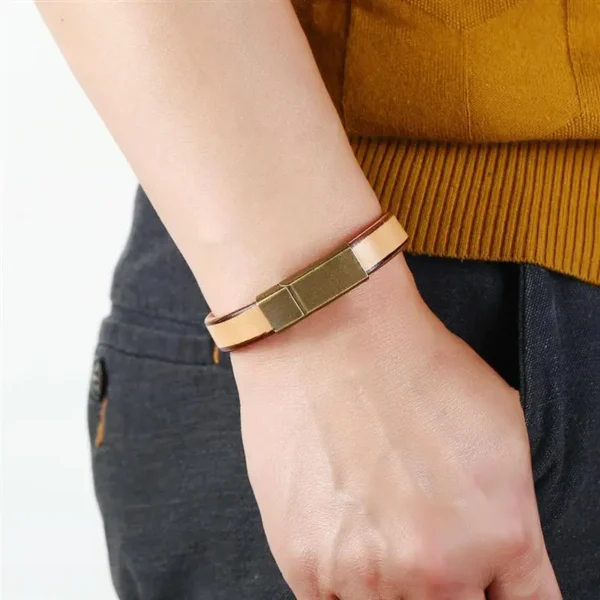 Pulseiras masculina de couro marrom, Jiayiqi, fecho magnético de aço inoxidável, braceletes fashion, novo, presente, 18,5 cm, 20,5 cm, 22,5 cm - Image 4