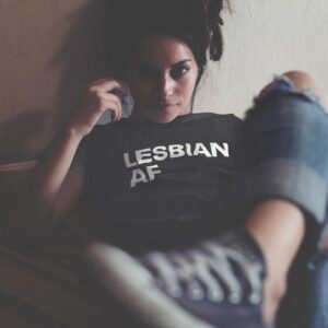Camisetas feminina LGBTQ, grunge af lésbica, camiseta com lembrança vintage