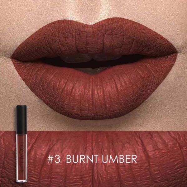 Batom brilho labial de veludo fosco, Focallure, duradouro, à prova d'água, nu, antiaderente, líquido, cosméticos - Image 13