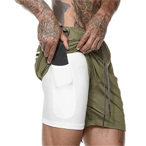 Shorts masculino de secagem rápida, natação, roupa de banho, maiô, calções de banho, praia, ginástica, boxer surf, bolso, verão - Image 9