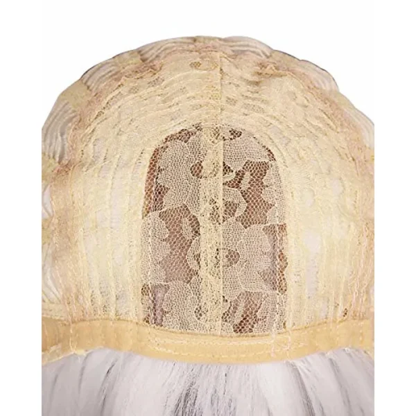 Perucas curta de cabelo sintético, Hairjoy, fibra resistente ao calor, branco puro, traje de festa - Image 22