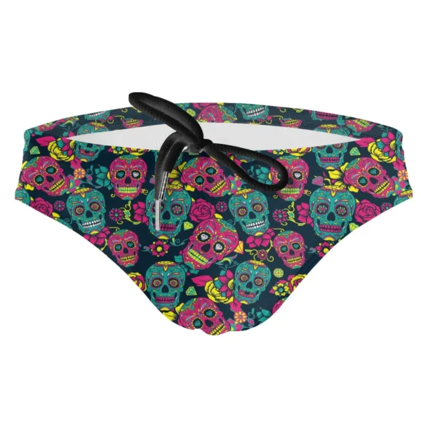 Sungas masculina, do crânio do açúcar, homem sexy, maiôs de natação briefs surf troncos homme nadar - Image 7