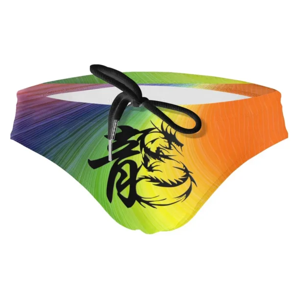 Sungas masculina, estilo chinês de banho, dragão, sexy, de natação briefs surf troncos homme - Image 4