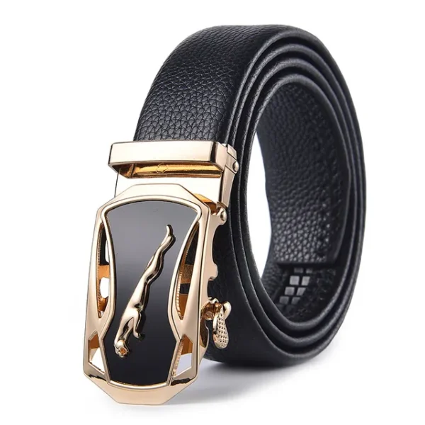 Cintos de couro genuíno, masculino, [Dwts],  fivela automática preto, cintos cummerbunds cinturão homens - Image 3