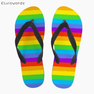 Chinelos unissex, LGBTQ, Elviswords, antiderrapante flip flops, de verão ao ar livre moda adolescente de praia chinelos