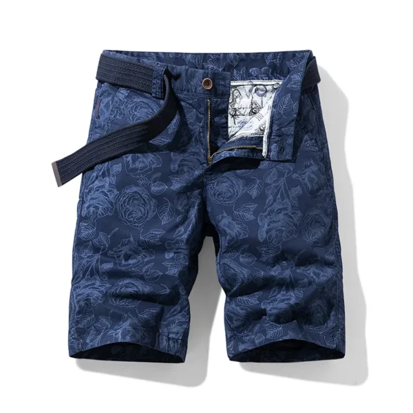 Bermudas masculina de algodão, estampada, calças casuais, jeans da moda Bermuda, calças de praia, roupas de verão, novo, 2023 - Image 9