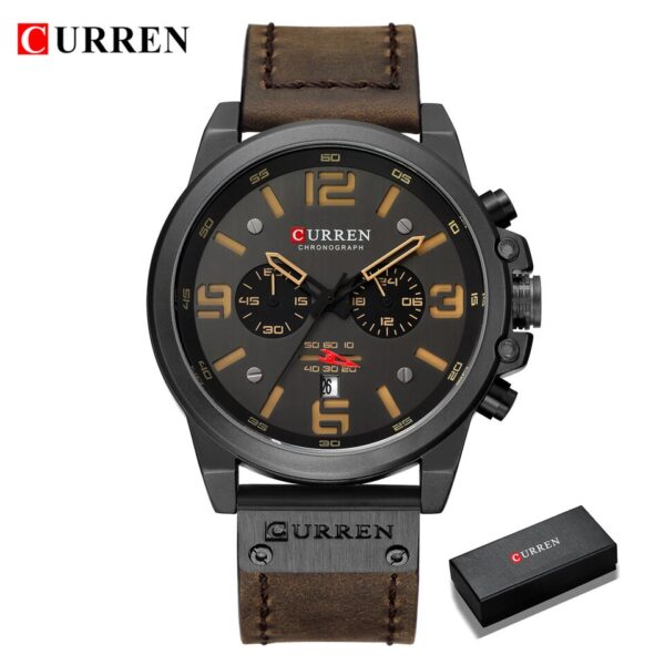 Relógios de pulso masculino, Curren, marca superior, luxo, moda, quartzo, com data, negócios, esporte, para homens - Image 4