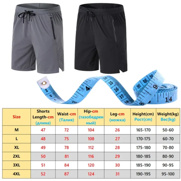 Shorts masculino de ginática, cintura média, corrida, jogging, exercício, confortável, treino, praia sweeants, crossfit, verão, marca, 4XL - Image 3