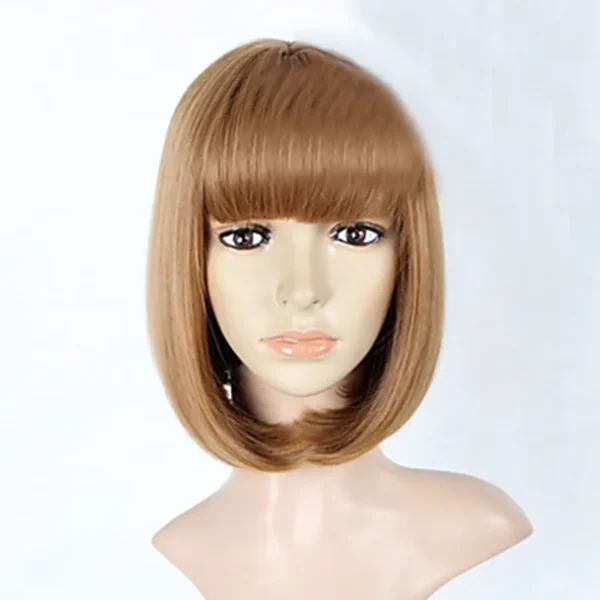 Perucas curta de cabelo sintético, Hairjoy, fibra resistente ao calor, branco puro, traje de festa - Image 13