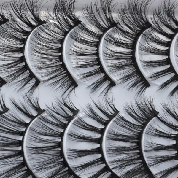 Cílios dramáticos naturais longos Mb, 3d vison, wispies cílios extensão olho, beleza, postiços conjunto falso, 50 pares - Image 7