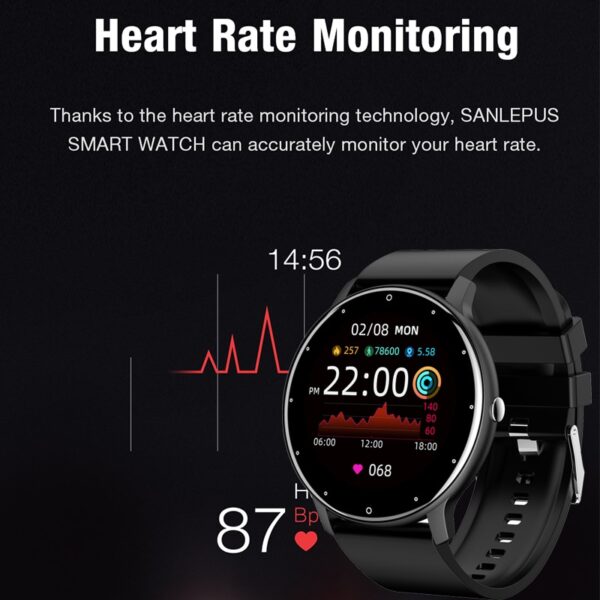 Relógio de pulso, Lige 2023, inteligente tela de toque completa, esporte fitness relógio ip67 à prova d água, bluetooth para android ios smartwatch masculino + caixa - Image 3