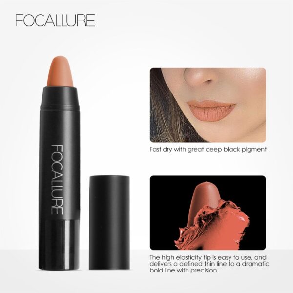 Batom Mate impermeável, Focallure, batom de longa duração, Shimmer Metal, hidratante, maquiagem de lábios, cosméticos, 31 cores - Image 5