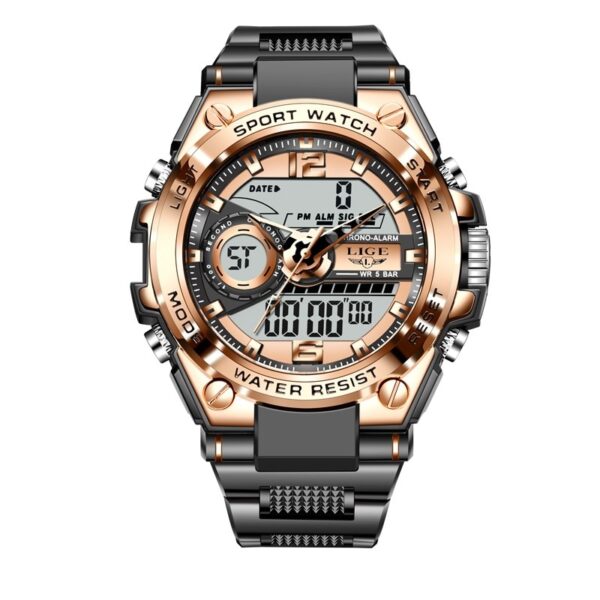 Relógio militar 50m relógio de pulso à prova d' água led relógio de quartzo digital lige relógio esporte, grandes - Image 4