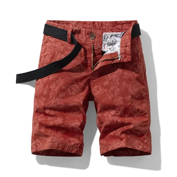 Bermudas masculina de algodão, estampada, calças casuais, jeans da moda Bermuda, calças de praia, roupas de verão, novo, 2023 - Image 7