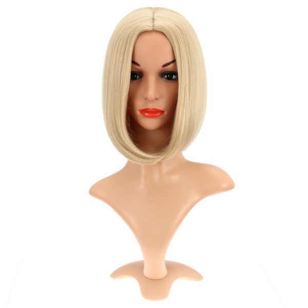 Peruca curta reta sem franja, fibra sintética resistente ao calor, loira colorido, perucas curtas rosa, traje cosplay - Image 13