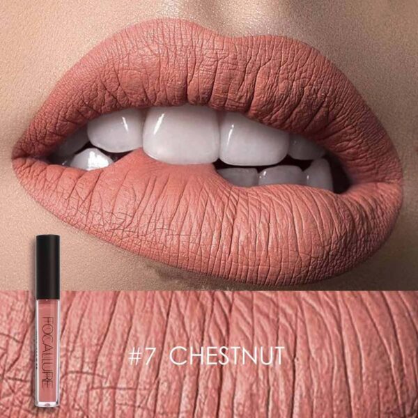 Batom brilho labial de veludo fosco, Focallure, duradouro, à prova d'água, nu, antiaderente, líquido, cosméticos - Image 10