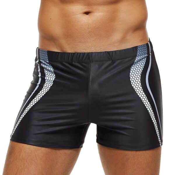 Sungas masculina de banho impermeável, boxer, shorts de secagem rápida, sharkskin cintura baixa, masculino de praia, novo - Image 6