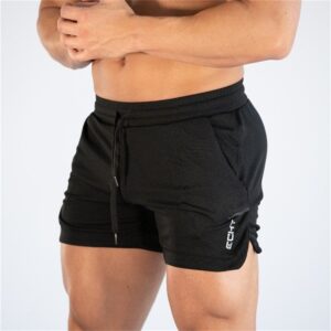 Shorts masculino esportivo de malha, secagem rápida, corredor casual, ginásio, Fitness, Treino, Corrida, Verão