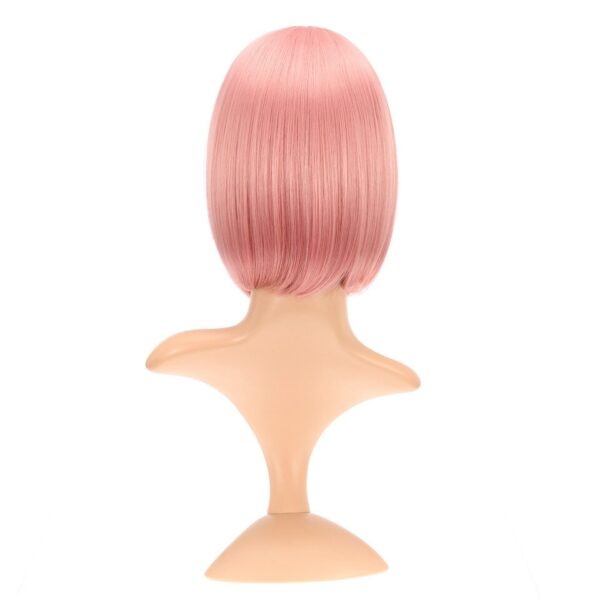 Peruca curta reta sem franja, fibra sintética resistente ao calor, loira colorido, perucas curtas rosa, traje cosplay - Image 12