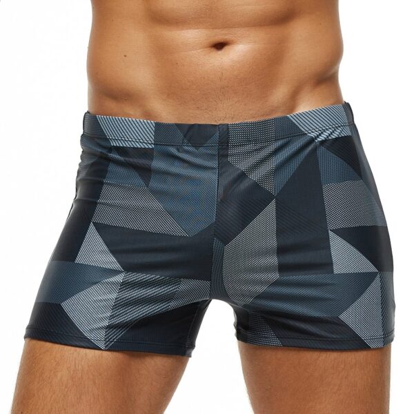 Sungas masculina de banho impermeável, boxer, shorts de secagem rápida, sharkskin cintura baixa, masculino de praia, novo - Image 5
