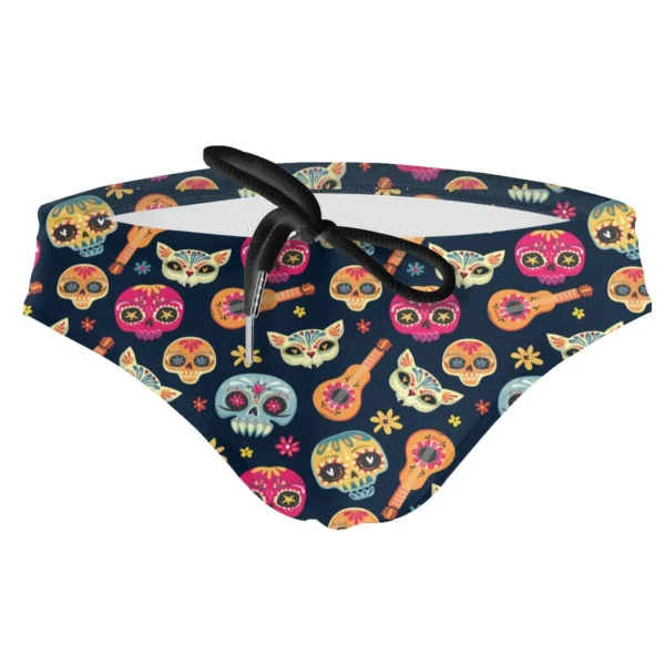 Sungas masculina, do crânio do açúcar, homem sexy, maiôs de natação briefs surf troncos homme nadar - Image 15