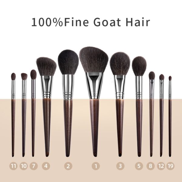 Conjunto profissional de pincéis para maquiagem facial OVW, conjunto de pincéis para contorno, blush e iluminação em pó, base,  cabelo de cabra - Image 4