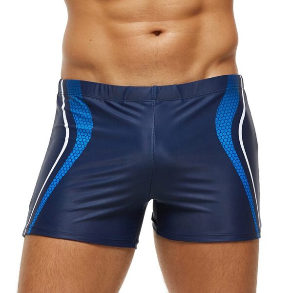 Sungas masculina de banho impermeável, boxer, shorts de secagem rápida, sharkskin cintura baixa, masculino de praia, novo - Image 9