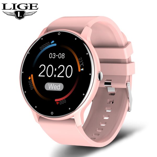 Relógio de pulso, Lige 2023, inteligente tela de toque completa, esporte fitness relógio ip67 à prova d água, bluetooth para android ios smartwatch masculino + caixa - Image 8