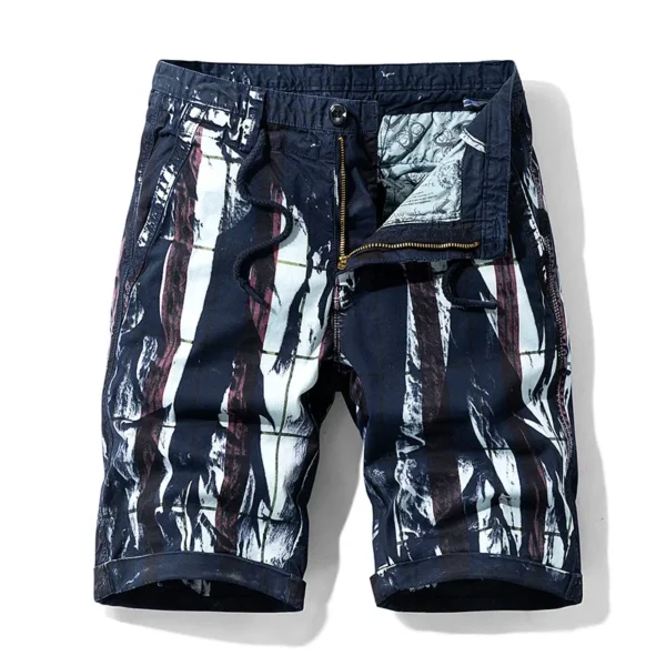 Bermudas masculina de algodão, estampada, calças casuais, jeans da moda Bermuda, calças de praia, roupas de verão, novo, 2023 - Image 14